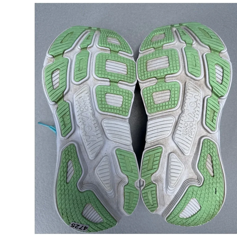 Hoka One One Bondi 6 Running Shoes Women 6.5 Aqua Blue Max Cushion Comfy All Day